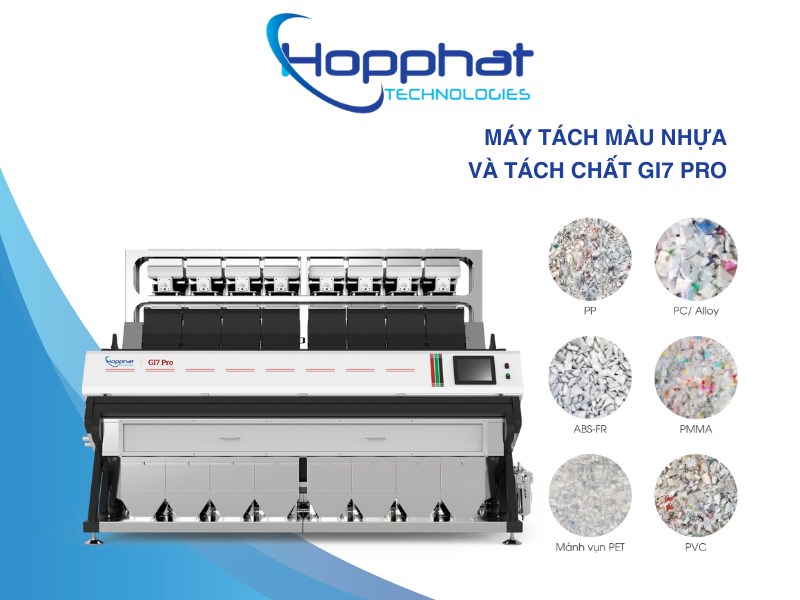 Máy tách màu nhựa và tách chất GI7 Pro